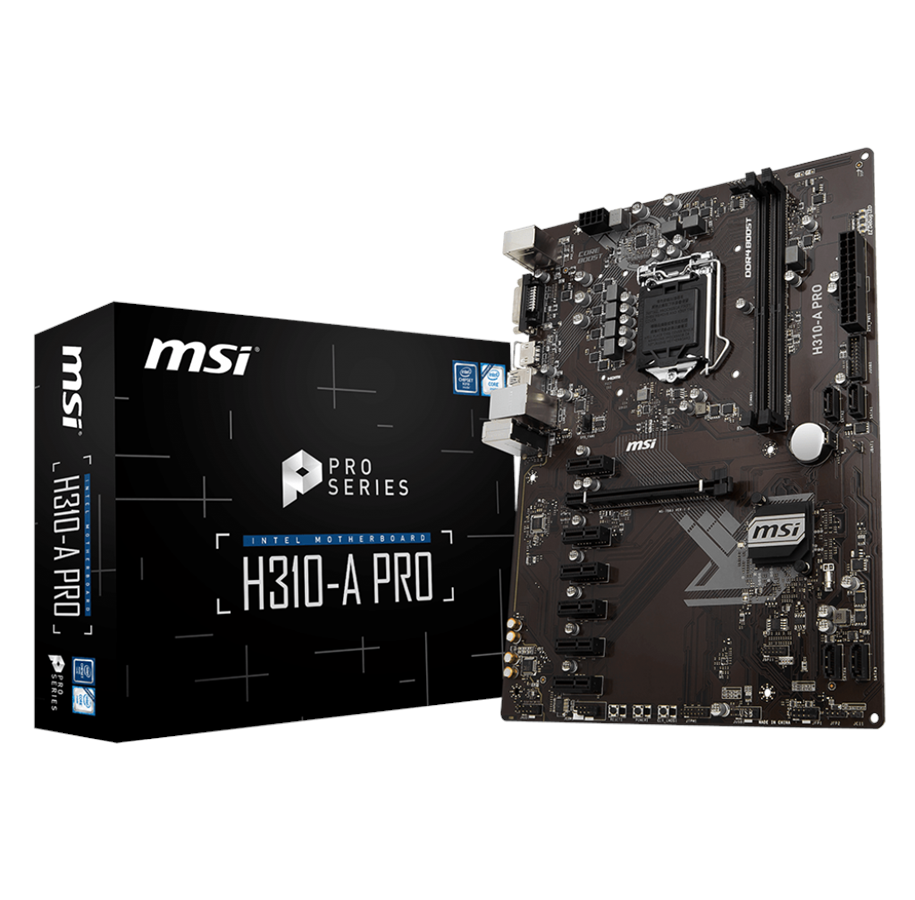 Emolevy - MSI H310-A PRO Emolevy - Intel H310 - Intel LGA1151 socket - DDR4 RAM - ATX - H310-A PRO