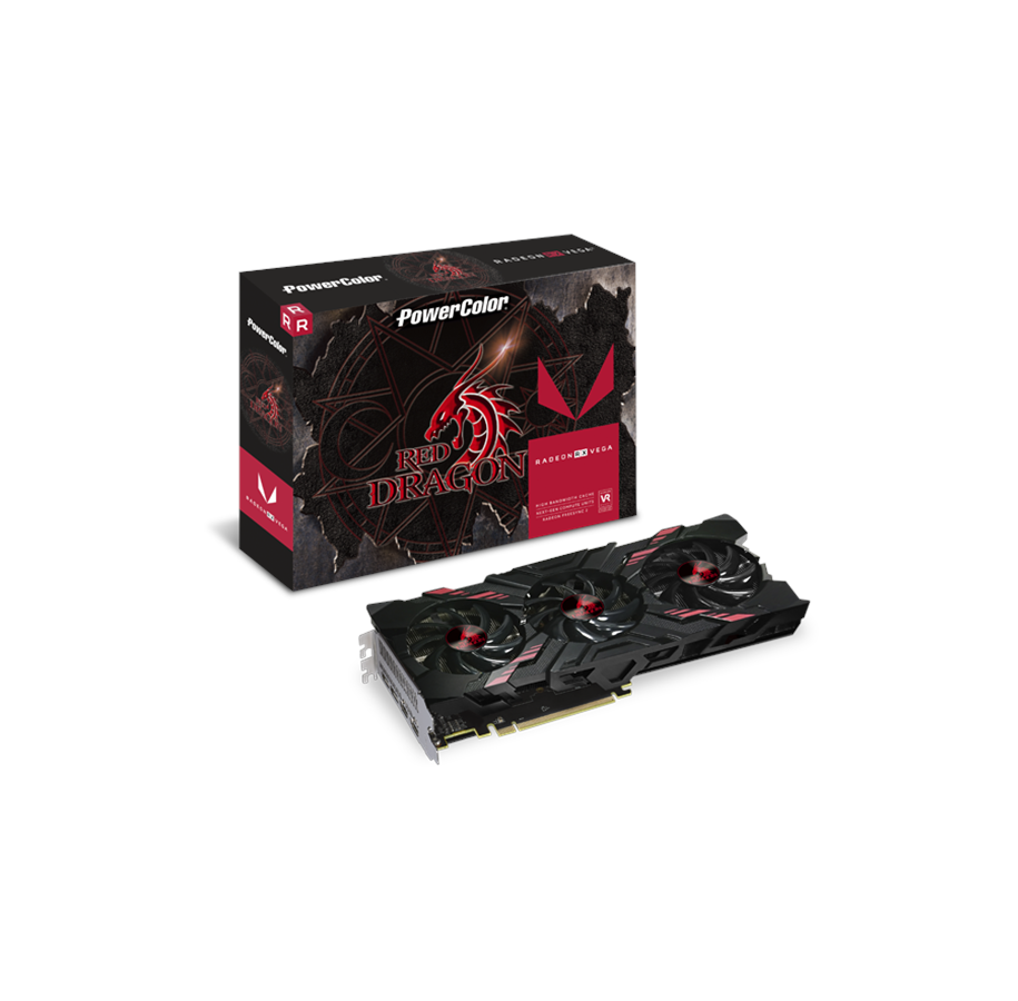 Näytönohjaimet - PowerColor Radeon RX VEGA 56 Red Dragon - 8GB HBM2 - Näytönohjaimet - AXRX VEGA 56 8GBHBM2-2D2HD/OC