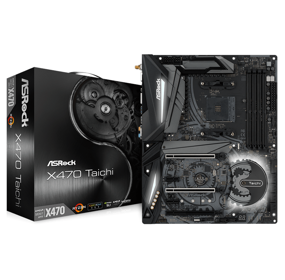 Emolevy - ASRock X470 TAICHI Emolevy - AMD X470 - AMD AM4 socket - DDR4 RAM - ATX - 90-MXB7J0-A0UAYZ