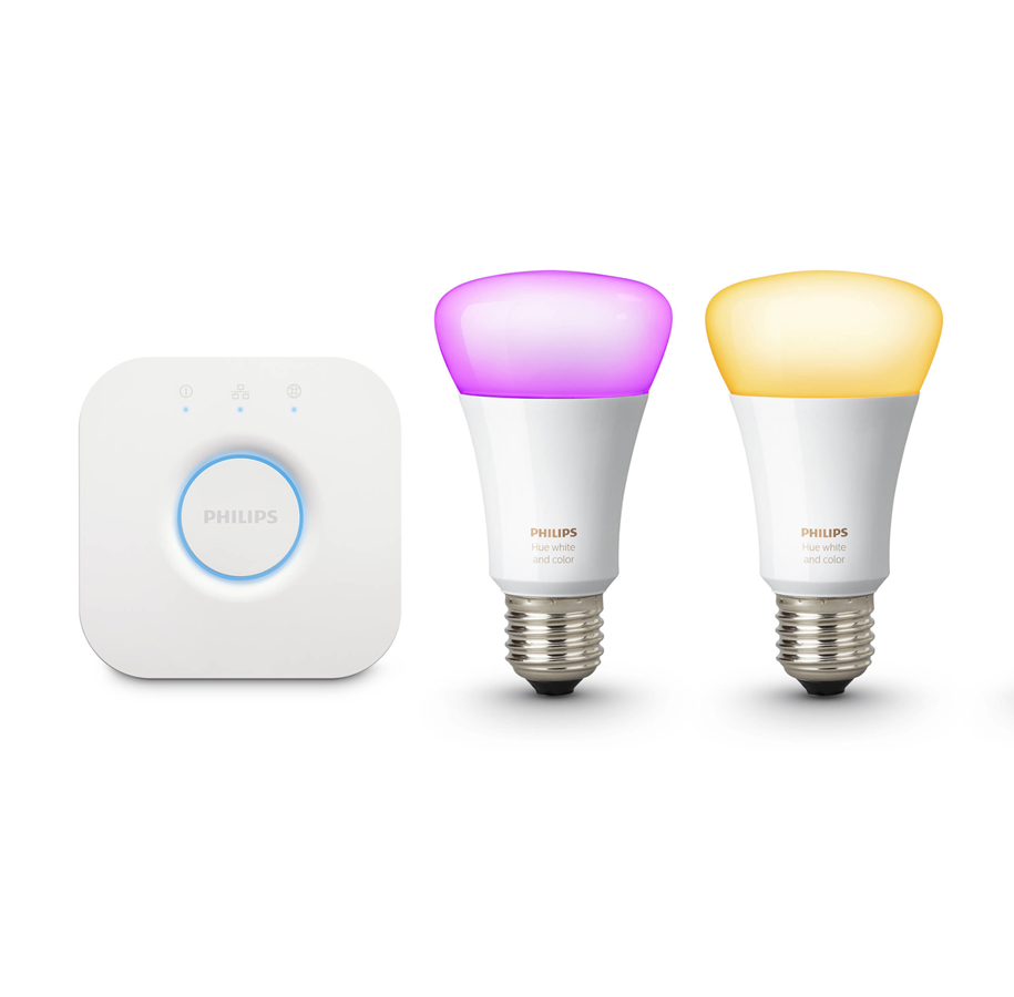 Smart Home - Älykoti - Philips Hue Color 2xE27 Bulbs Starter Kit - Richer Colors - 929001257307