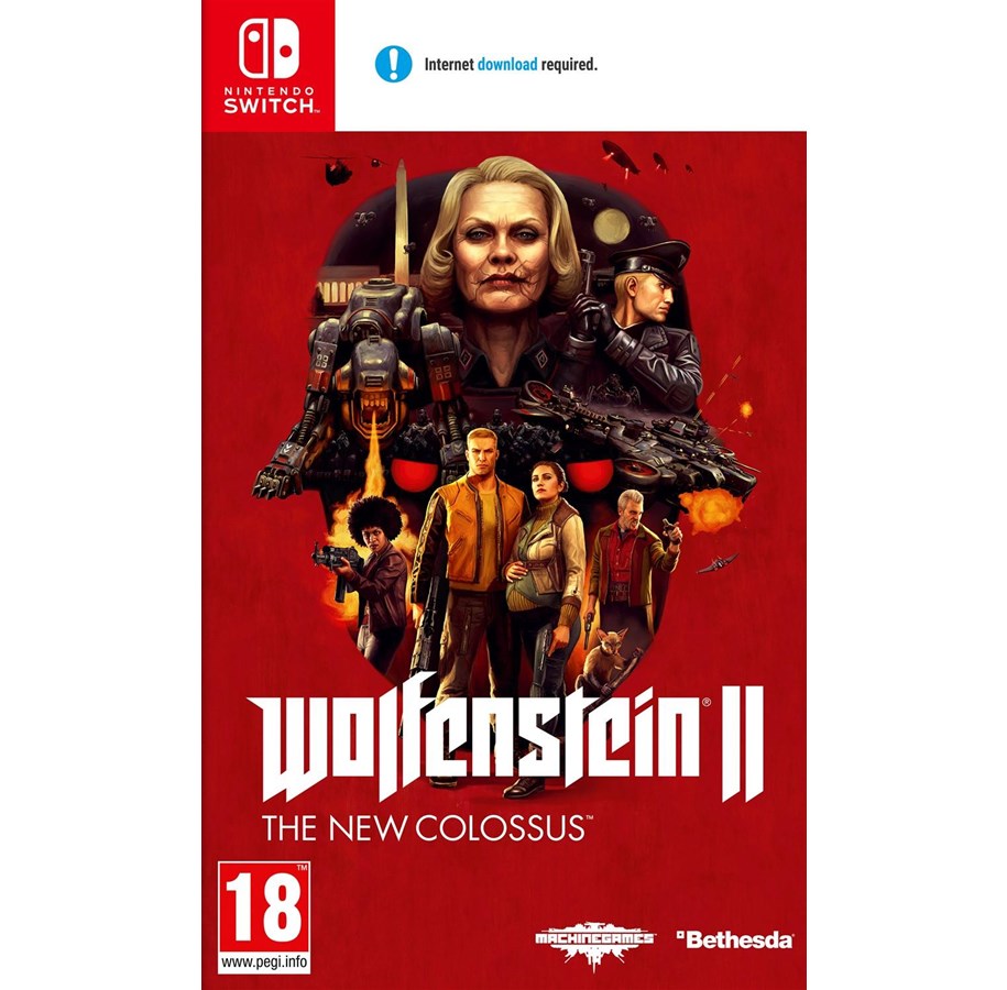 Pelit - Wolfenstein II: The New Colossus (Code in a Box) - Nintendo Switch - Toiminta - 5055856430537