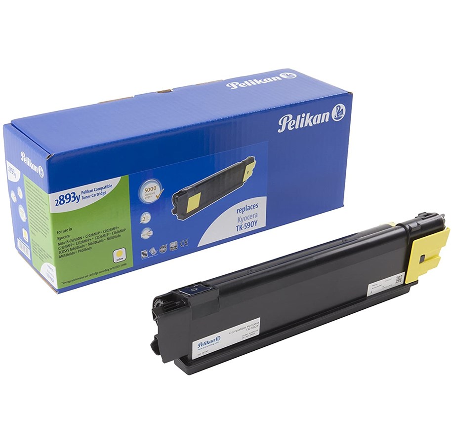 Mustepatruunat, värikasetit ja lisävarusteet - Pelikan Toner Kyocera TK-590Y comp.  yellow - 4284228