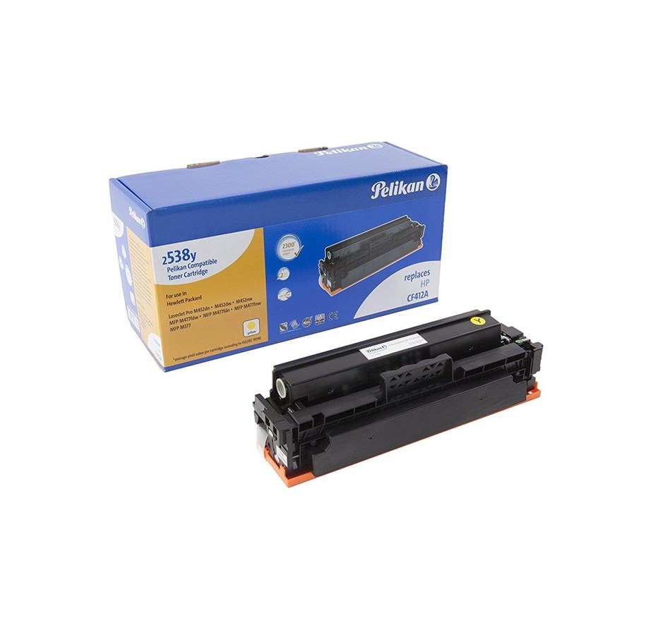 Mustepatruunat, värikasetit ja lisävarusteet - Pelikan Toner HP CF412A (410A) comp.  Keltainen - 4283764