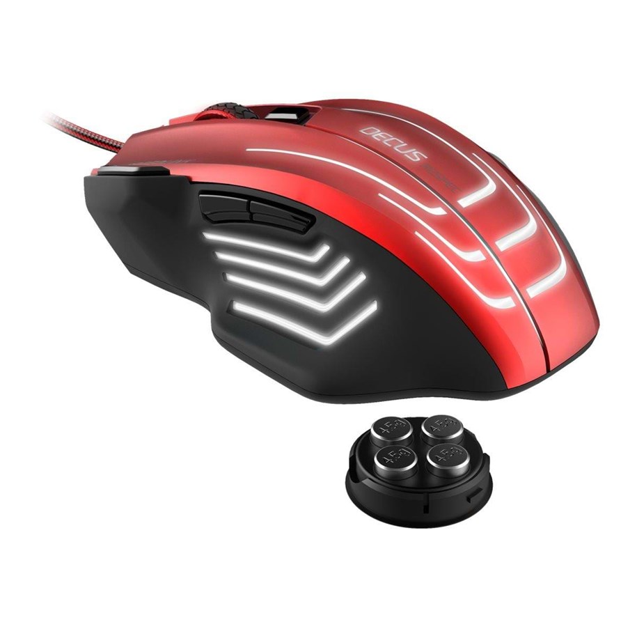 Hiiret - Speed-Link SPEEDLINK DECUS RESPEC Gaming - Hiiri - Optinen - 7 painiketta - Punainen - SL-680005-BKRD