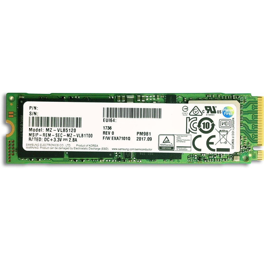 SSD 2 - Samsung PM981 SSD M.2 2280 NVMe - 1TB - MZVLB1T0HALR-00000