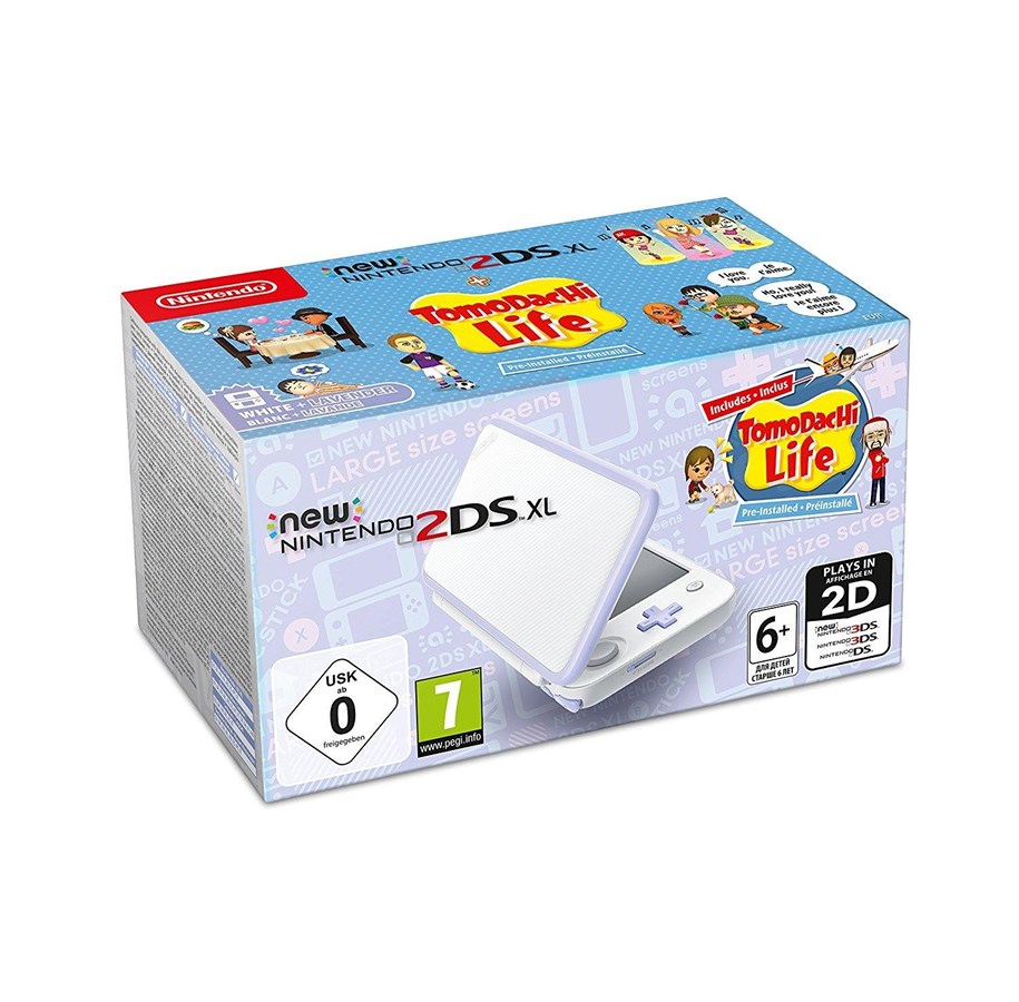 Pelikonsolit - Nintendo New 2DS XL - Lavender White (Tomodachi Life Bundle) - 2219166