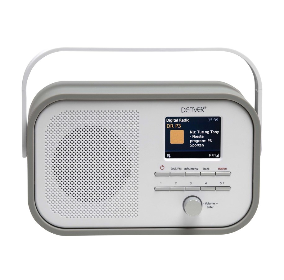 DAB, Verkko- & Kelloradiot - DENVER DAB-40 - DAB portable radio - Harmaa - DAB-40GREY