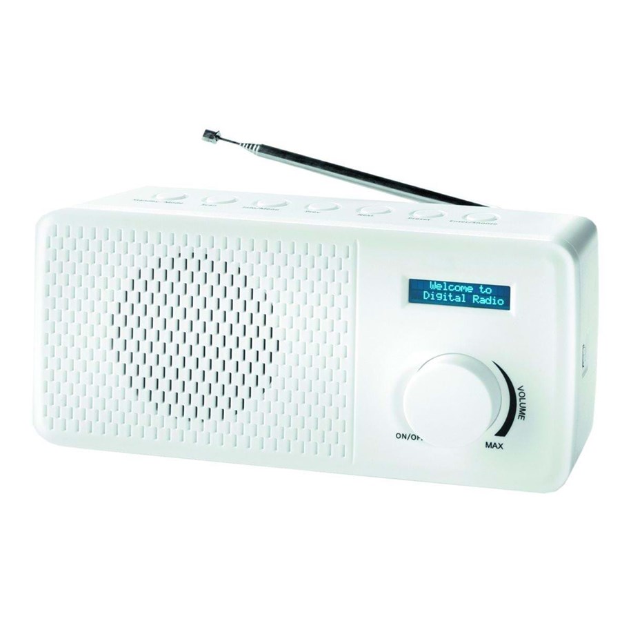 DAB, Verkko- & Kelloradiot - DENVER DAB-41 - DAB portable radio - Valkoinen - DAB-41WHITE