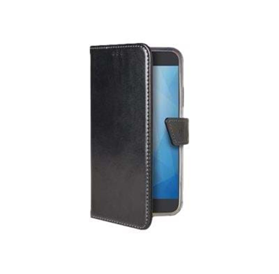 Puhelin - Kannet ja kotelot - CELLY Samsung Galaxy A8 Wally Leather Cover - Black - WALLY705