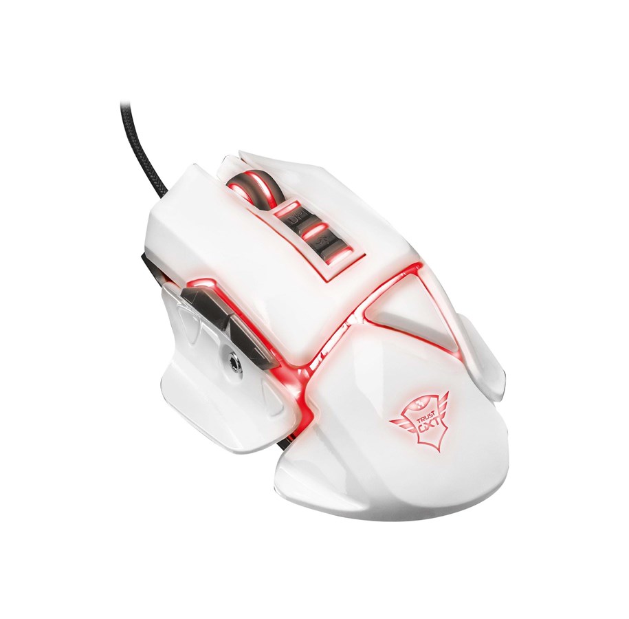 Hiiret - Trust GXT 154 Falx Illuminated - Hiiri - Optinen - 7 painiketta - Valkoinen - 21835