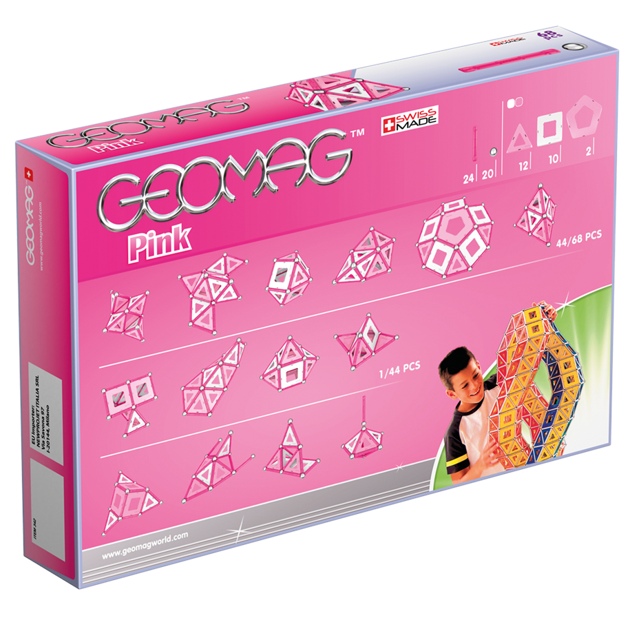 Rakennussarjat - Geomag Pink 68 - GM342