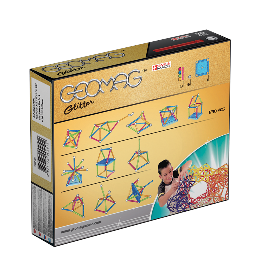 Rakennussarjat - Geomag Glitter 30 - GM531
