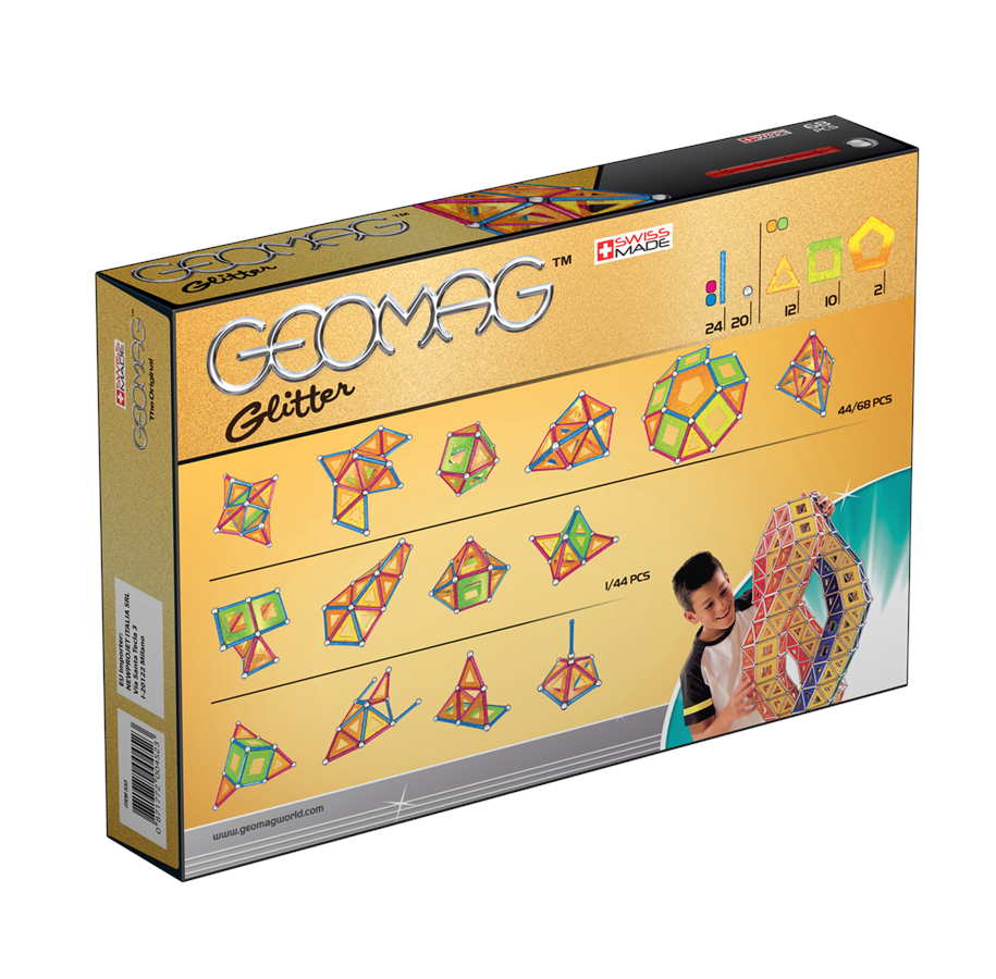 Rakennussarjat - Geomag Glitter 68 - GM533