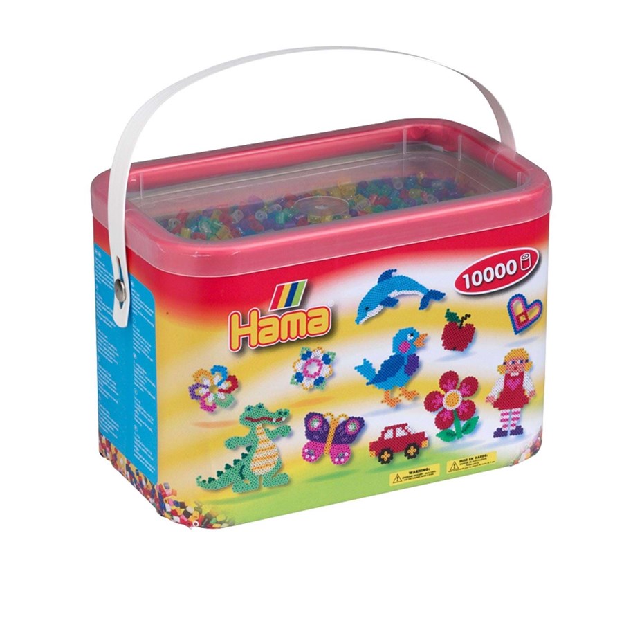 Luovat leikit - Hama Ironing Helmet in Bucket-Glittermix 10.000pcs. - 202-54