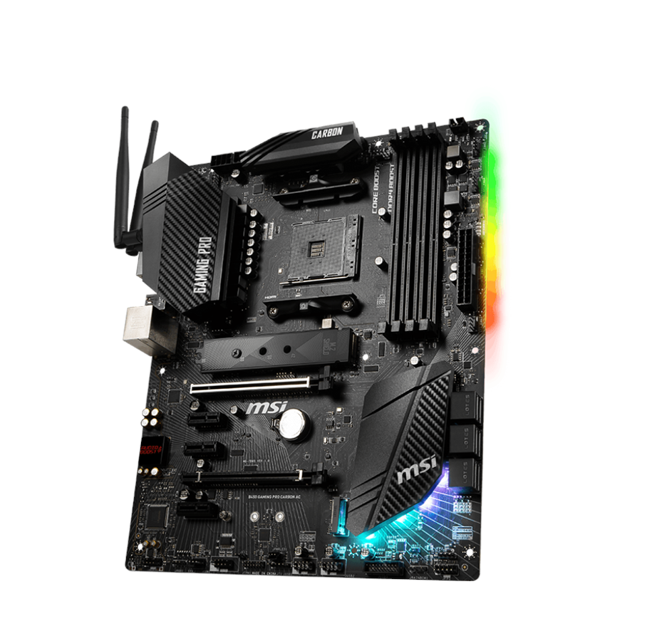 Emolevy - MSI B450 GAMING PRO CARBON AC Emolevy - AMD B450 - AMD AM4 socket - DDR4 RAM - ATX - B450 GAMING PRO CARBON AC