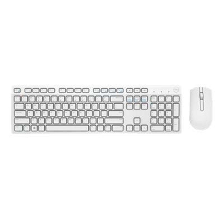 Näppäimistöt - Dell KM636 - keyboard and mouse set - US International (QWERTY) - Näppäimistö ja Hiirisetti - Valkoinen - 580-ADGF