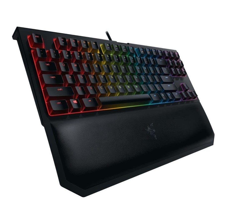 Näppäimistöt - Razer BlackWidow Chroma Tournament V2 Yellow - ND - Pelinäppäimistö - ilman numpadia - Pohjoismainen - Musta - RZ03-02191300-R3N1