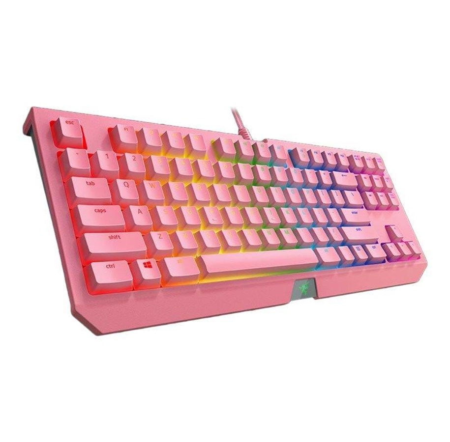 Näppäimistöt - Razer BlackWidow Chroma Tournament V2 Quartz - US - Pelinäppäimistö - ilman numpadia - Englanti (US) - Vaaleanpunainen - RZ03-02191700-R3M1