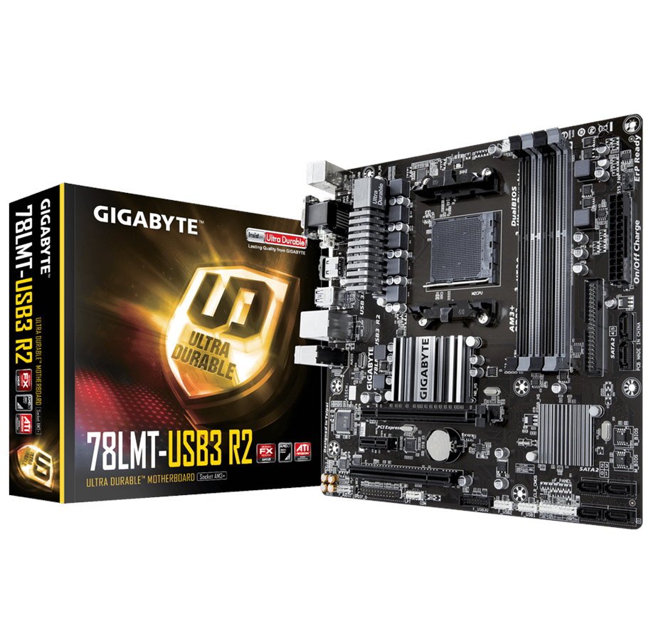 Emolevy - GIGABYTE GA-78LMT-USB3 R2 Emolevy - AMD 760G - AMD AM3+ socket - DDR3 RAM - Micro-ATX - GA-78LMT-USB3 R2
