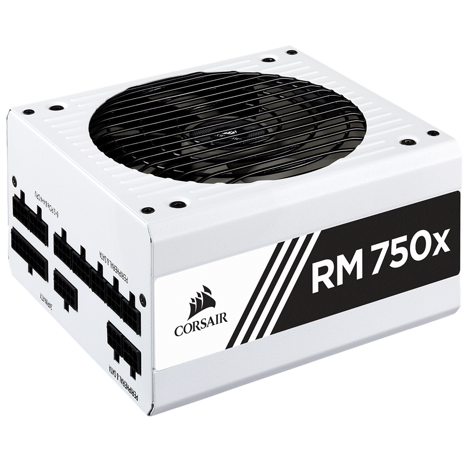 Virtalähde - Corsair RM750x White v2 (2018) Virtalähde - 750 Watt - 135 mm - ATX - 80 Plus Kulta sertifioitu - CP-9020187-EU