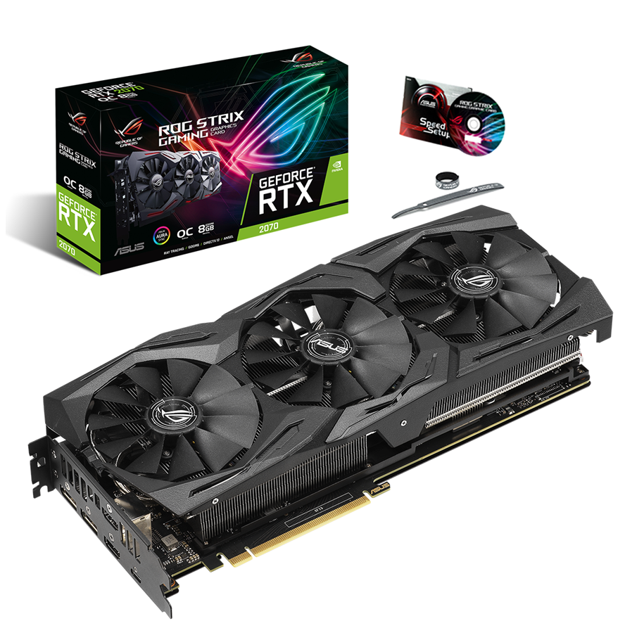 Näytönohjaimet - ASUS GeForce RTX 2070 OC - 8GB GDDR6 RAM - Näytönohjaimet - 90YV0C90-M0NA00