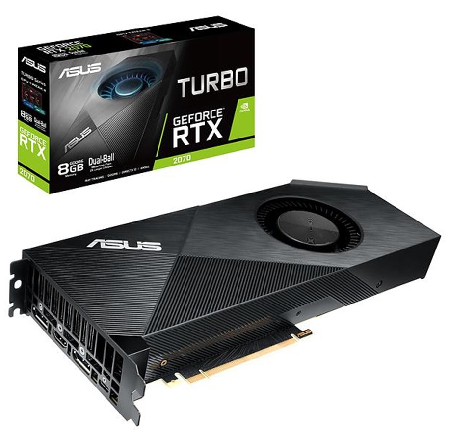 Näytönohjaimet - ASUS GeForce RTX 2070 Turbo - 8GB GDDR6 RAM - Näytönohjaimet - 90YV0C80-M0NA00