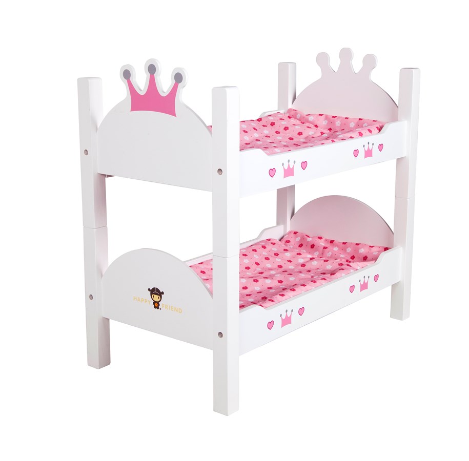 Nuket, pehmolelut ja oheistarvikkeet - Happy Friend HF Princess Doll Bunk Bed - 504008