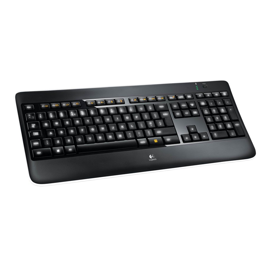 Näppäimistöt - Logitech K800 Wireless Illuminated - ND - Näppäimistö - Pohjoismainen - Musta - 920-002388