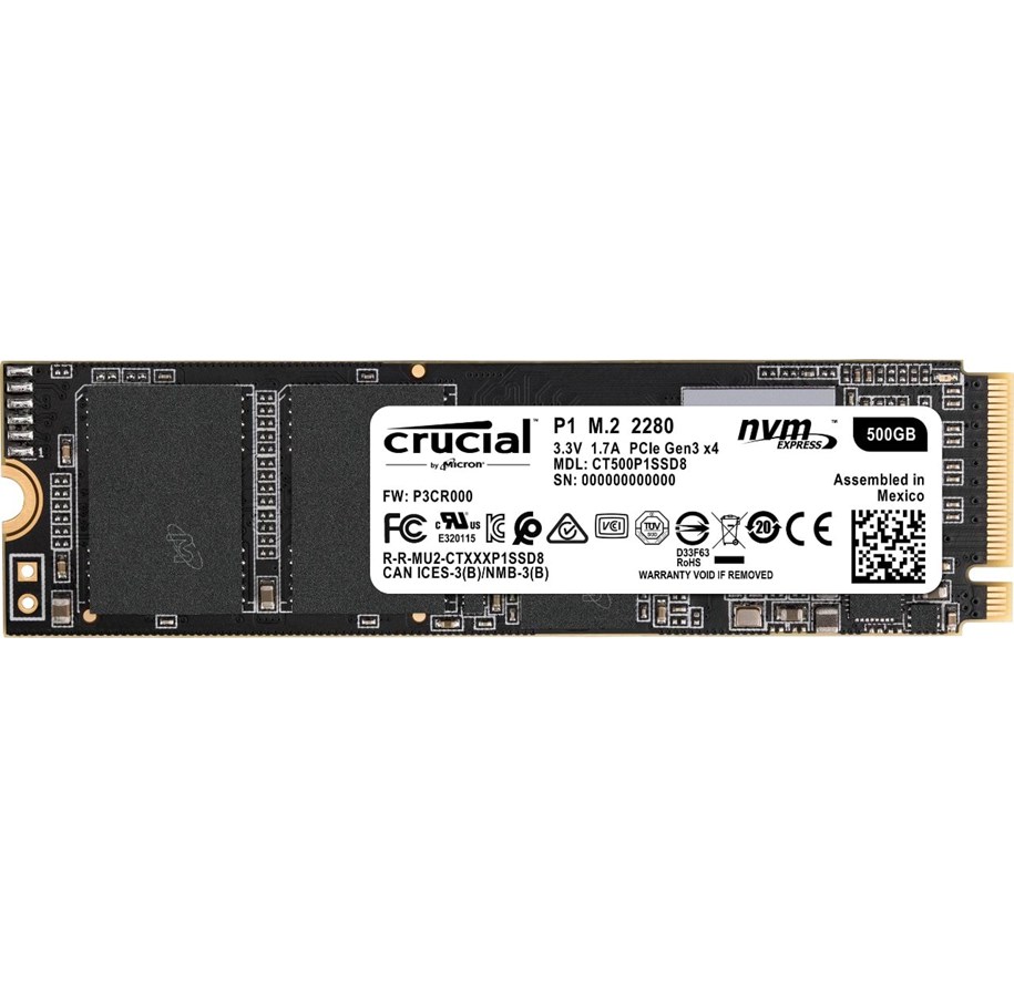 SSD 2 - Crucial P1 3D NAND NVMe - 1TB - CT1000P1SSD8