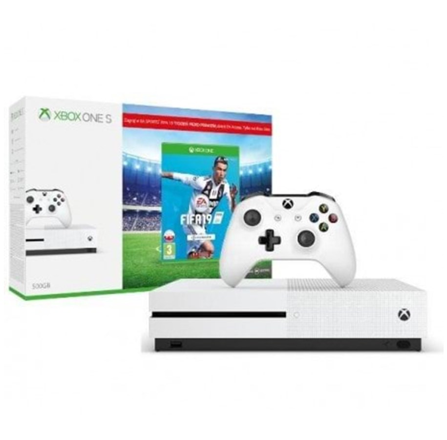 Pelikonsolit - Microsoft Xbox One S - 500GB (Fifa 19 Bundle) - ZQ9-00012