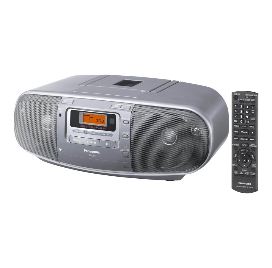 DAB, Verkko- & Kelloradiot - Panasonic -RX-D50 - boombox - CD - AM/FM - Stereo - hopea - RXD50AEGS