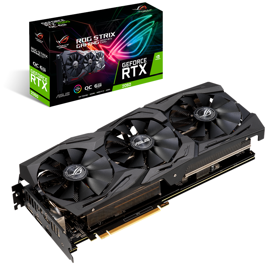Näytönohjaimet - ASUS GeForce RTX 2060 OC - 6GB GDDR6 RAM - Näytönohjaimet - 90YV0CI0-M0NA00