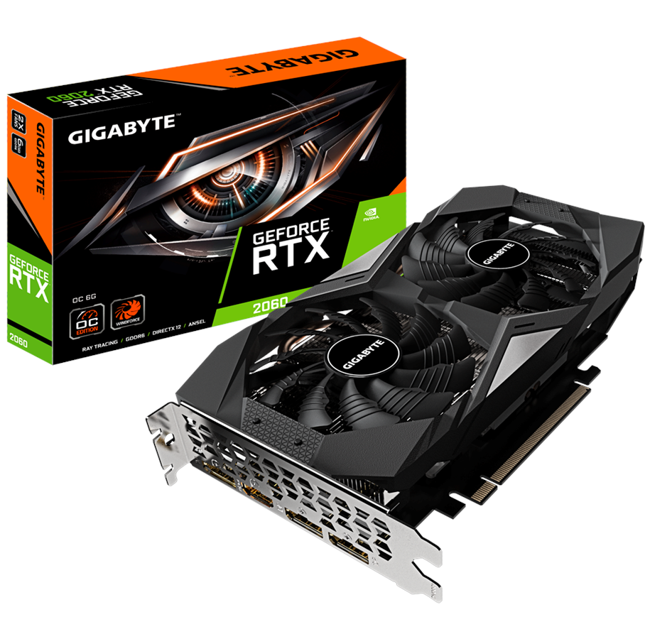 Näytönohjaimet - GIGABYTE GeForce RTX 2060 OC - 6GB GDDR6 RAM - Näytönohjaimet - GV-N2060OC-6GD 2.0