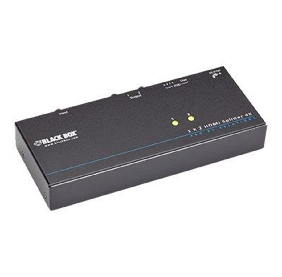 Näyttö- & audiokytkimet - Black Box 4K HDMI Splitter 1 x 2 - VSP-HDMI1X2-4K