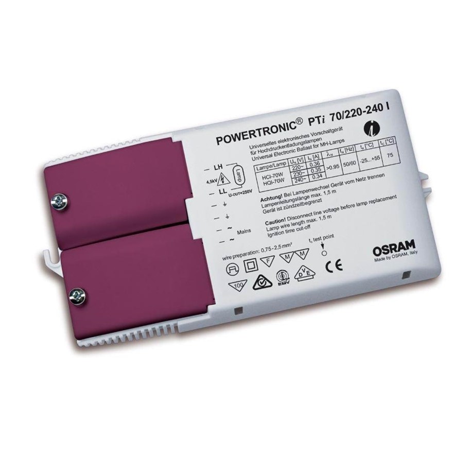Ohjaimet, Kelat & Muuntajat - Osram Powertronic PTI 70W/220-240L 905801 -voimakkuuselektroniikka - 4008321099501