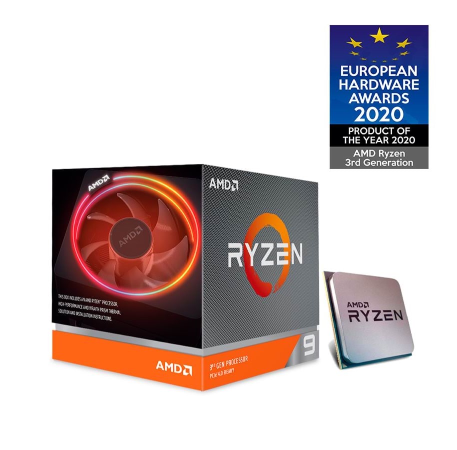 AMD Ryzen 9 3900X Wraith Prism CPU 12 Ydint 3 8 GHz AMD AM4 AMD 