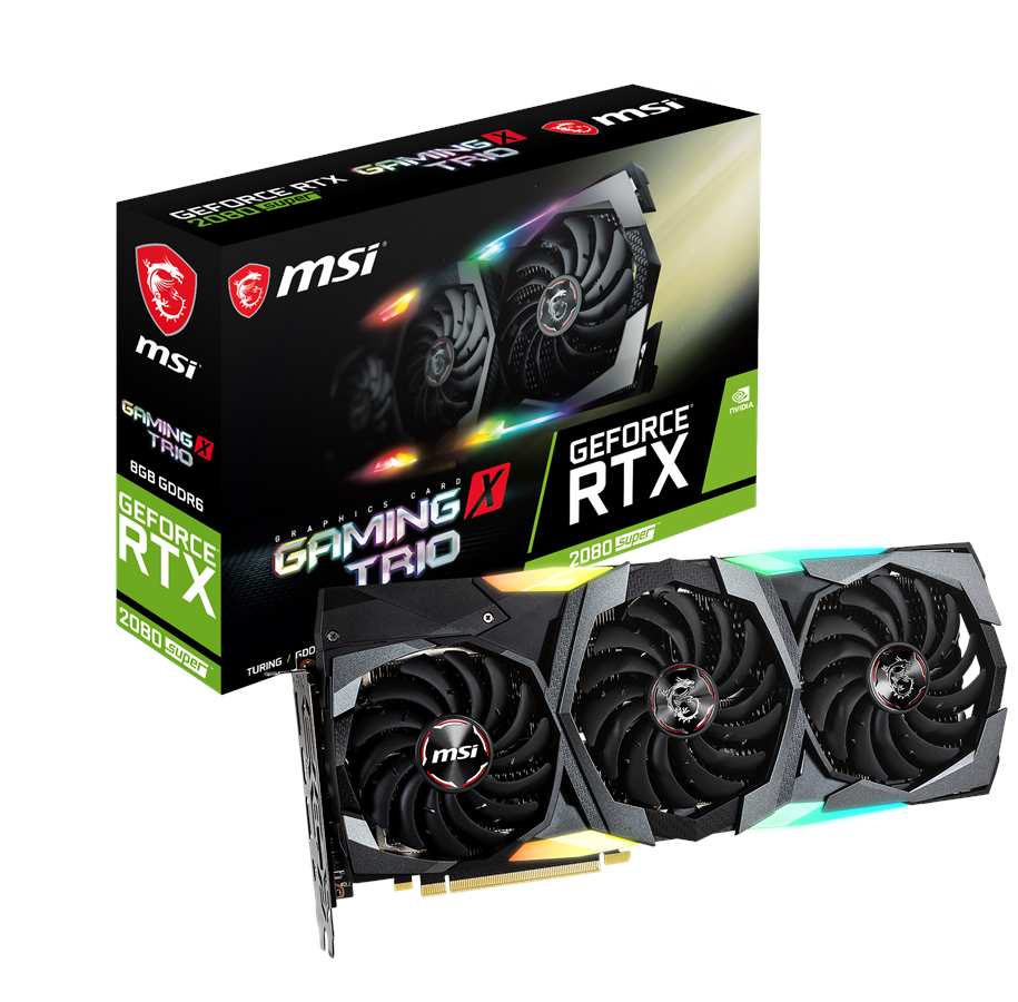 Näytönohjaimet - MSI GeForce RTX 2080 SUPER GAMING X TRIO - 8GB GDDR6 RAM - Näytönohjaimet - RTX 2080 SUPER GAMING X TRIO