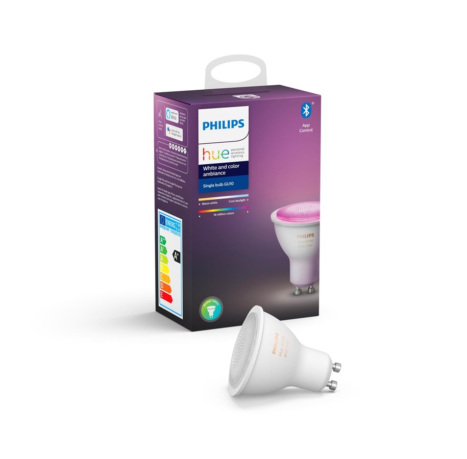 Smart Home - Älykoti - Philips Hue Color GU10 Bulb - Perfect Fit - Richer Colors - BT - 929001953101