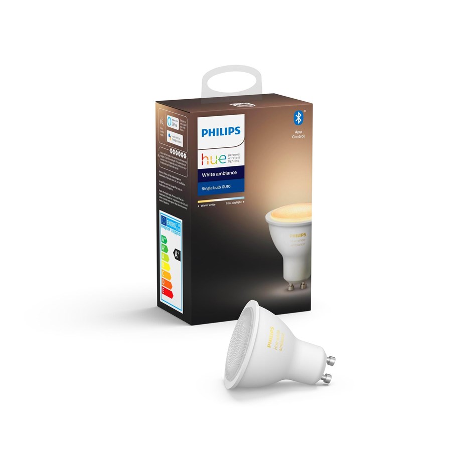 Smart Home - Älykoti - Philips Hue White Ambiance GU10 Bulb - BT - 929001953301