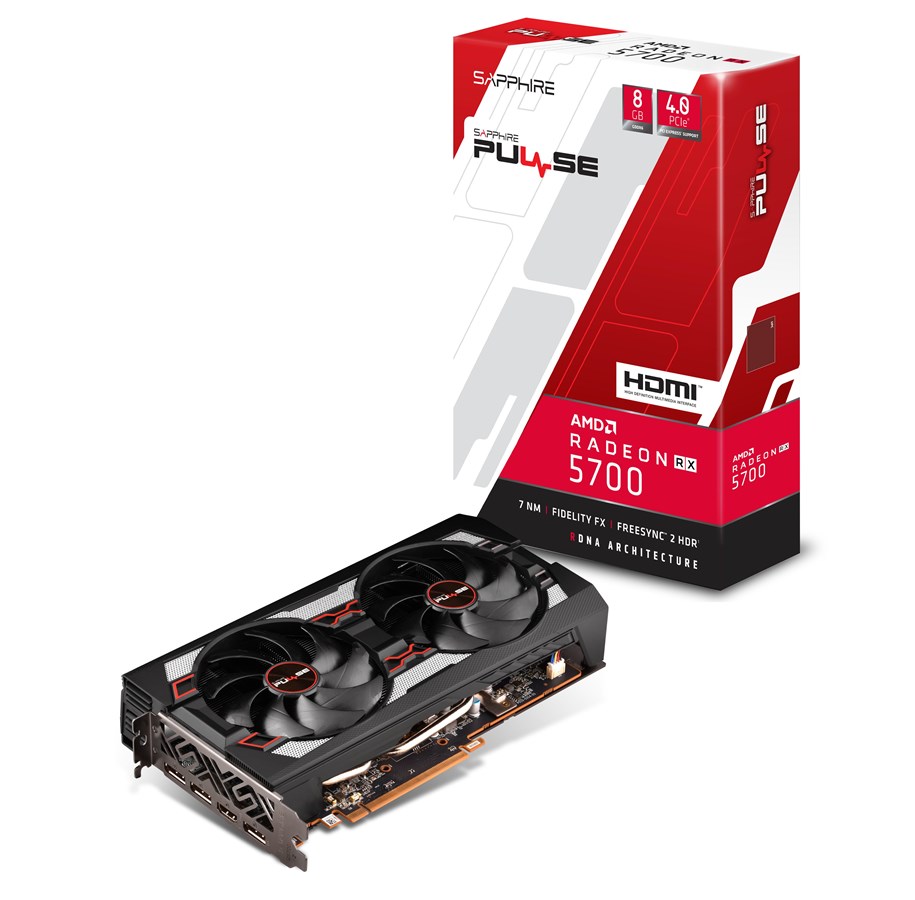Näytönohjaimet - Sapphire Radeon RX 5700 Pulse OC - 8GB GDDR6 RAM - Näytönohjaimet - 11294-01-20G