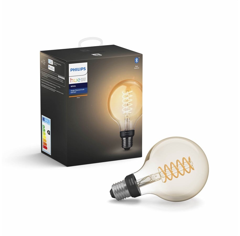 Smart Home - Älykoti - Philips Hue Valkoinen Filament G93 Bulb E27 - BT - 929002241401
