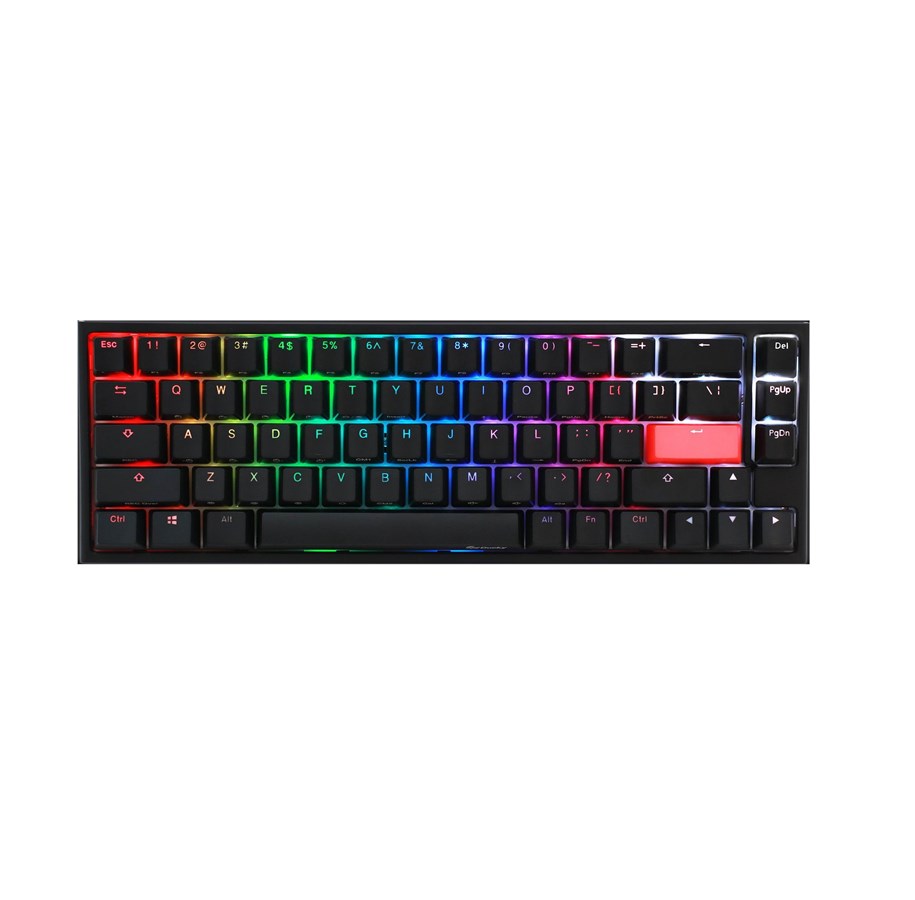Näppäimistöt - Ducky One 2 SF RGB - Cherry MX Red - Pelinäppäimistö - ilman numpadia - Pohjoismainen - Musta - DKON1967ST-RFIPDAZT1