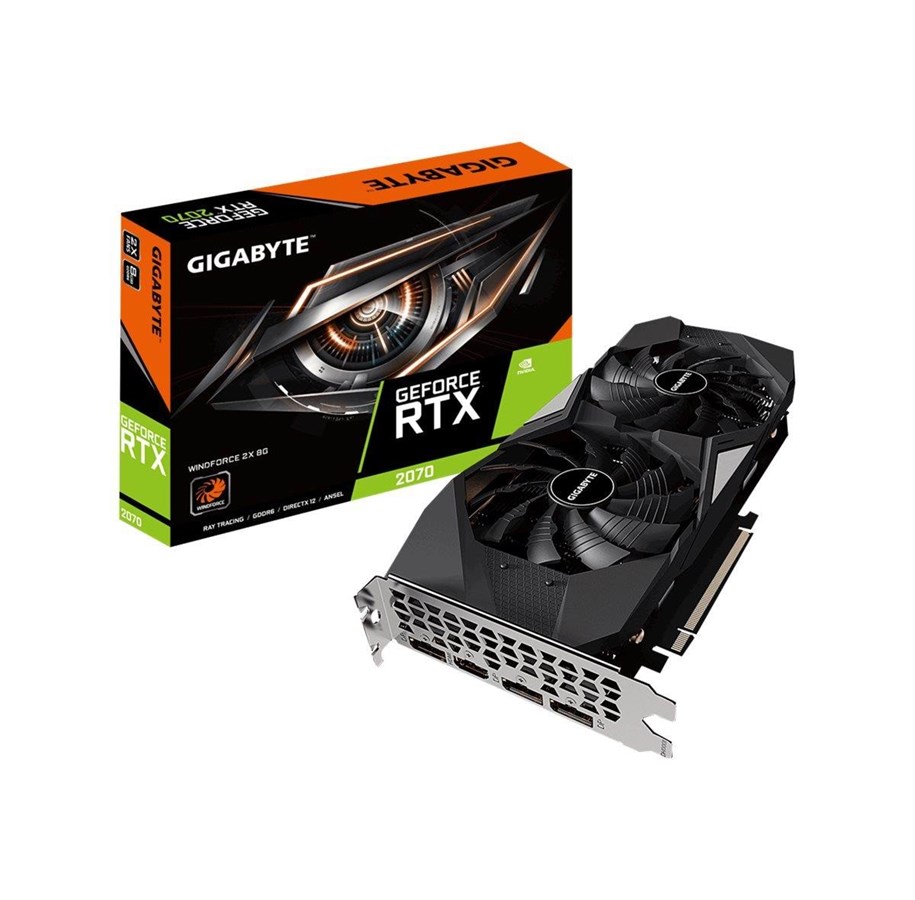 Näytönohjaimet - GIGABYTE GeForce RTX 2070 WindForce - 8GB GDDR6 RAM - Näytönohjaimet - GV-N2070WF2-8GD 3.0