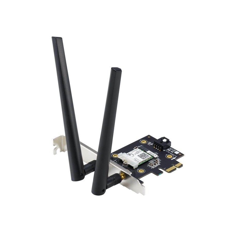 Verkkokortit (verkkosovittimet, tulostuspalvelimet jne.) - ASUS PCE-AX3000 AX3000 Dual Band PCI-E WiFi 6 (802.11ax). Supporting 160MHz Bluetooth 5.0 WPA3 network Turvallisuus OFDMA and MU-MIMO - 90IG0610-MO0R10
