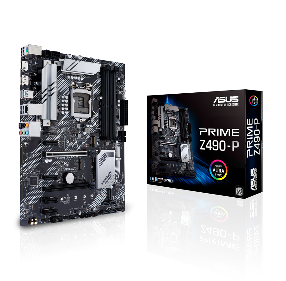 Emolevy - ASUS PRIME Z490-P Emolevy - Intel Z490 - Intel LGA1200 socket - DDR4 RAM - ATX - 90MB12V0-M0EAY0