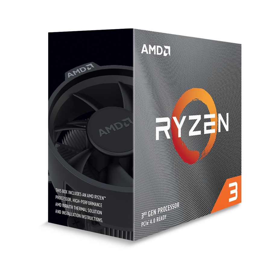 CPU - AMD Ryzen 3 3100 Wraith Stealth CPU - 4 ydintä - 3.6 GHz - AMD AM4 - AMD Boxed (jäähdyttimen kanssa) - 100-100000284BOX