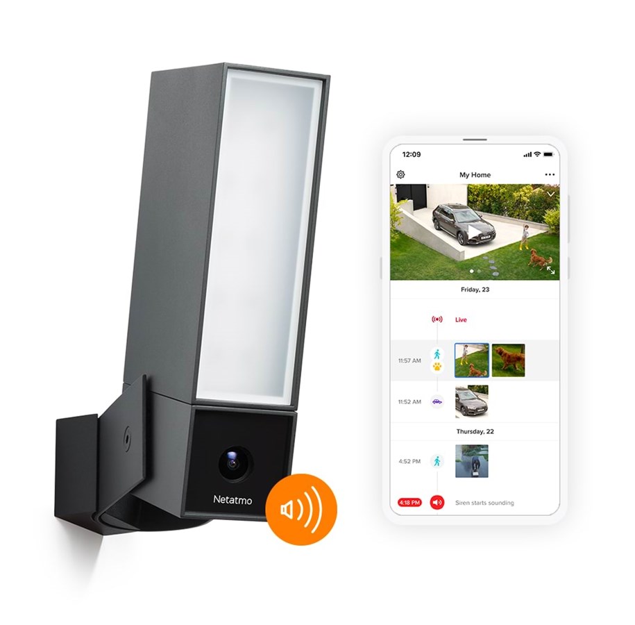 Smart Home - Älykoti - Netatmo Presence Smart Outdoor Camera with Sirene - Älykäs ulkokamera sireenillä - NOC-S-EC