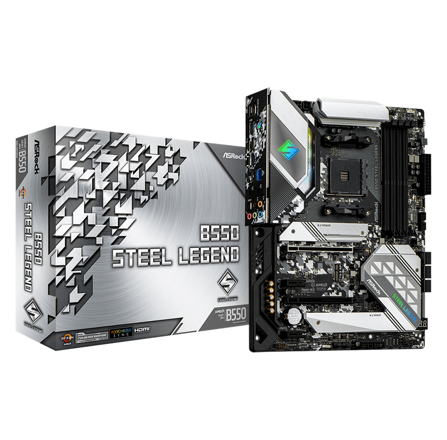Emolevy - ASRock B550 TERÄSLEGENDA Emolevy - AMD B550 - AMD AM4 socket - DDR4 RAM - ATX - 90-MXBDF0-A0UAYZ