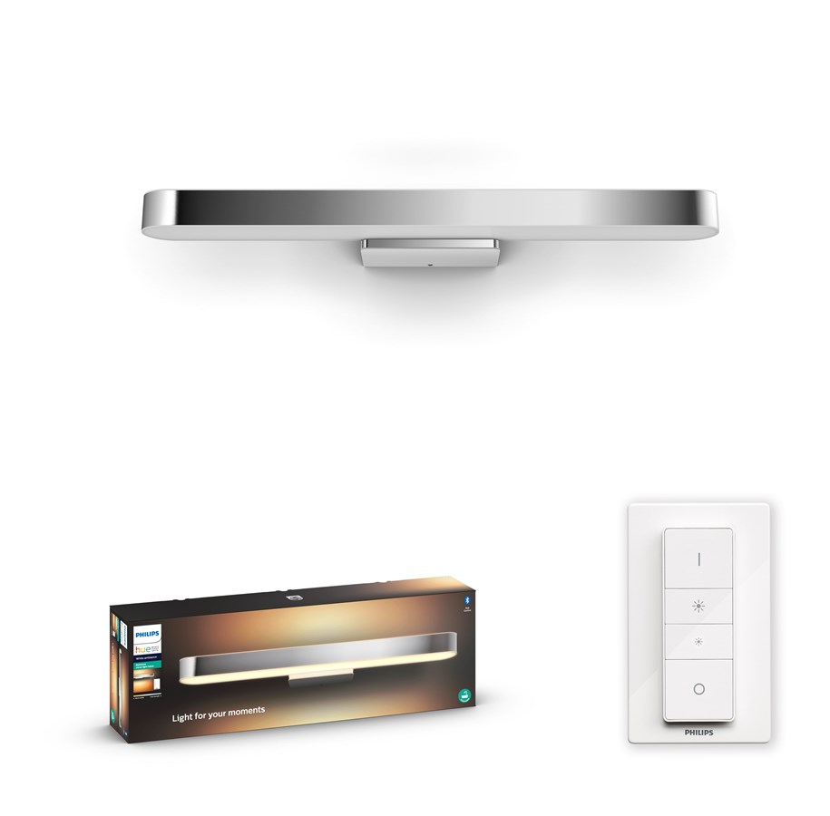 Smart Home - Älykoti - Philips Hue Adore Bathroom Wall Lamp - BT - Chrome - 915005919301