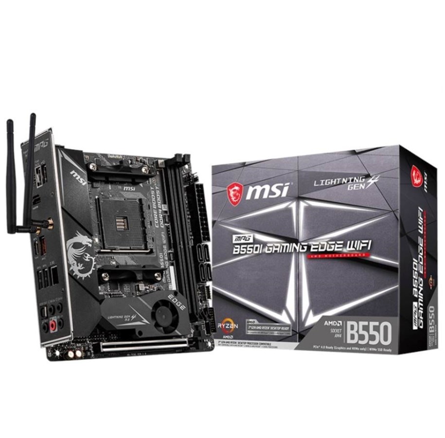 Emolevy - MSI MPG B550I GAMING EDGE WIFI Emolevy - AMD B550 - AMD AM4 - DDR4 RAM - Mini-ITX - MPG B550I GAMING EDGE WIFI